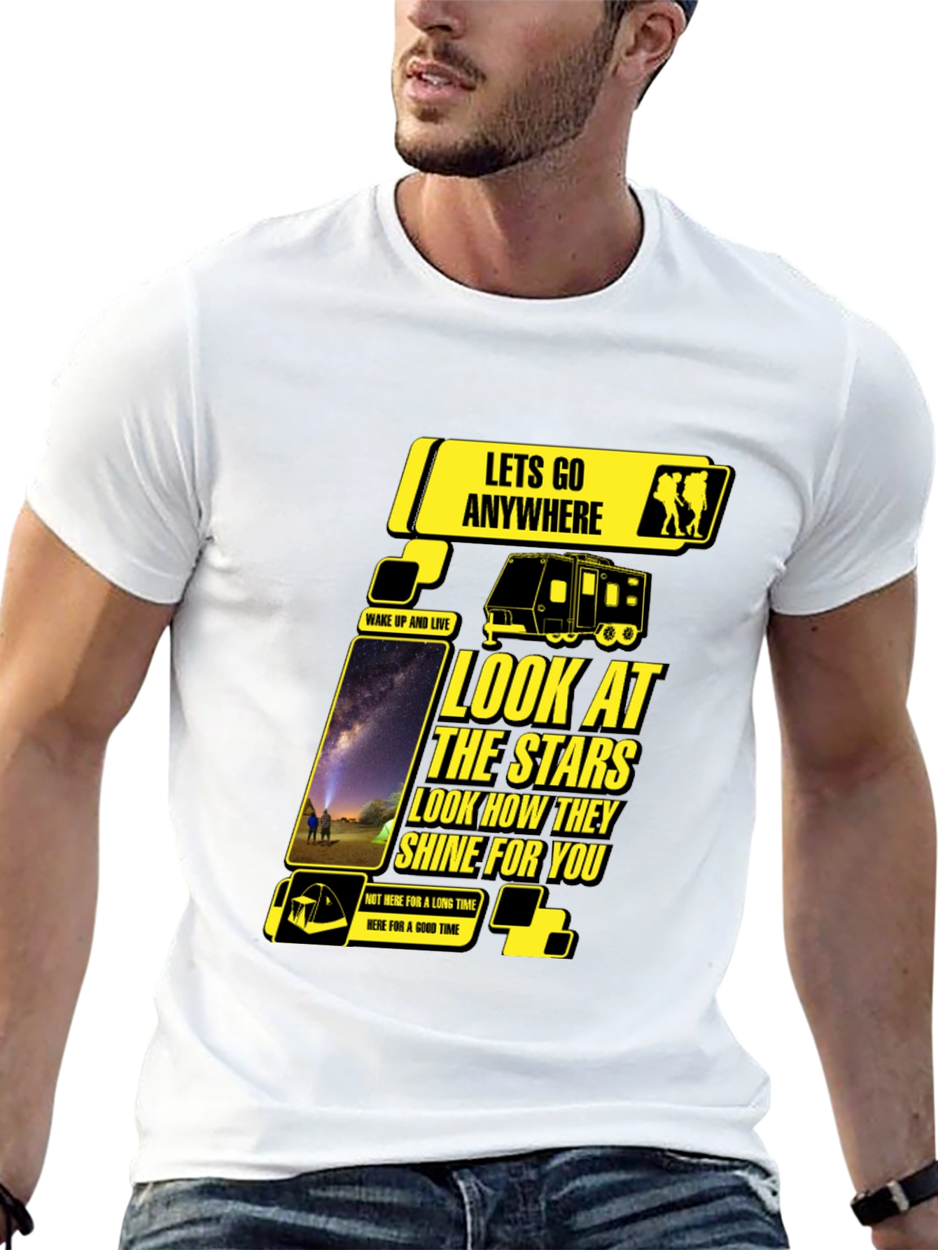 Look at the Stars Black Graphic Tee