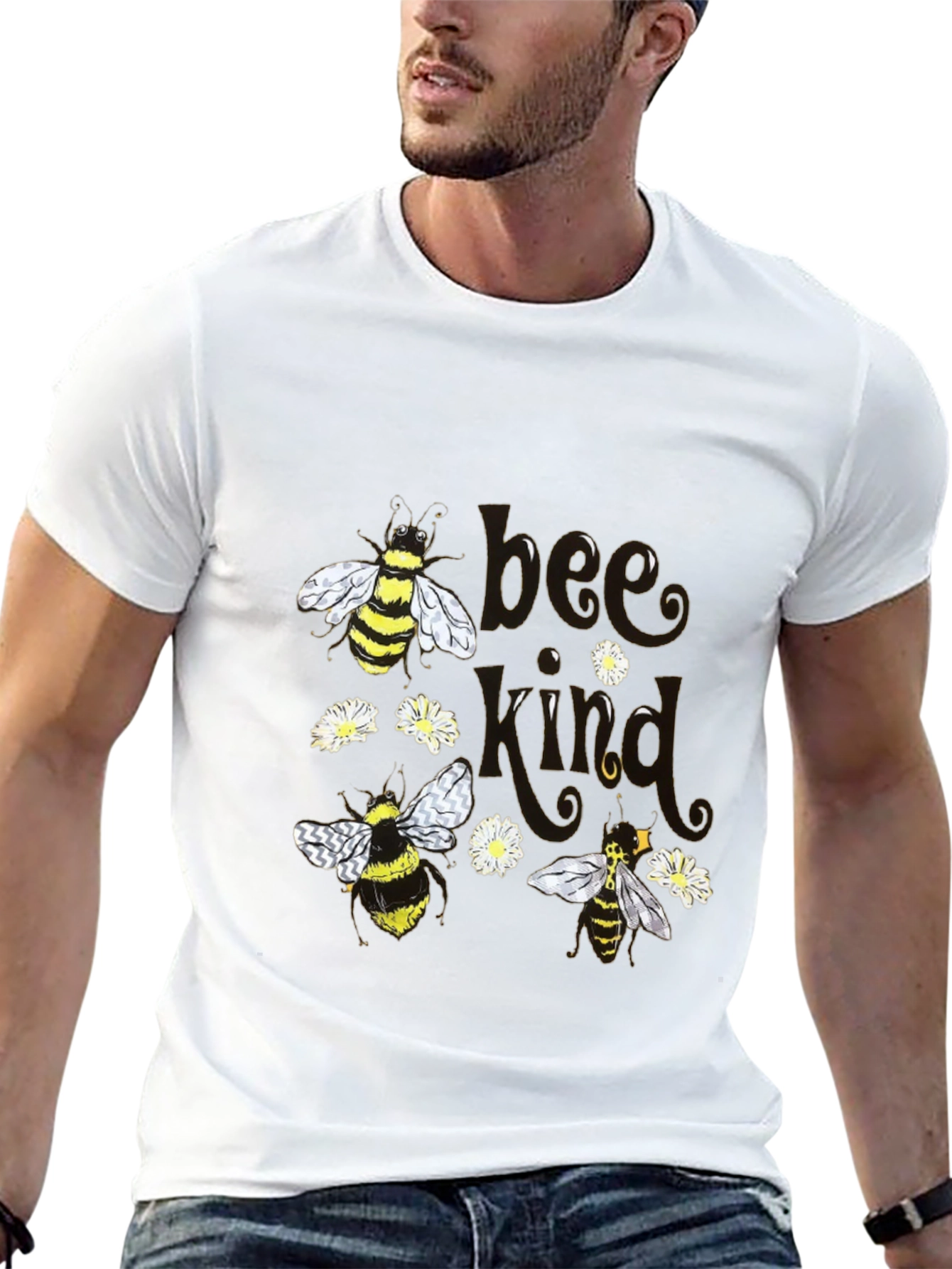 Bee Kind T-Shirt - Black Cotton