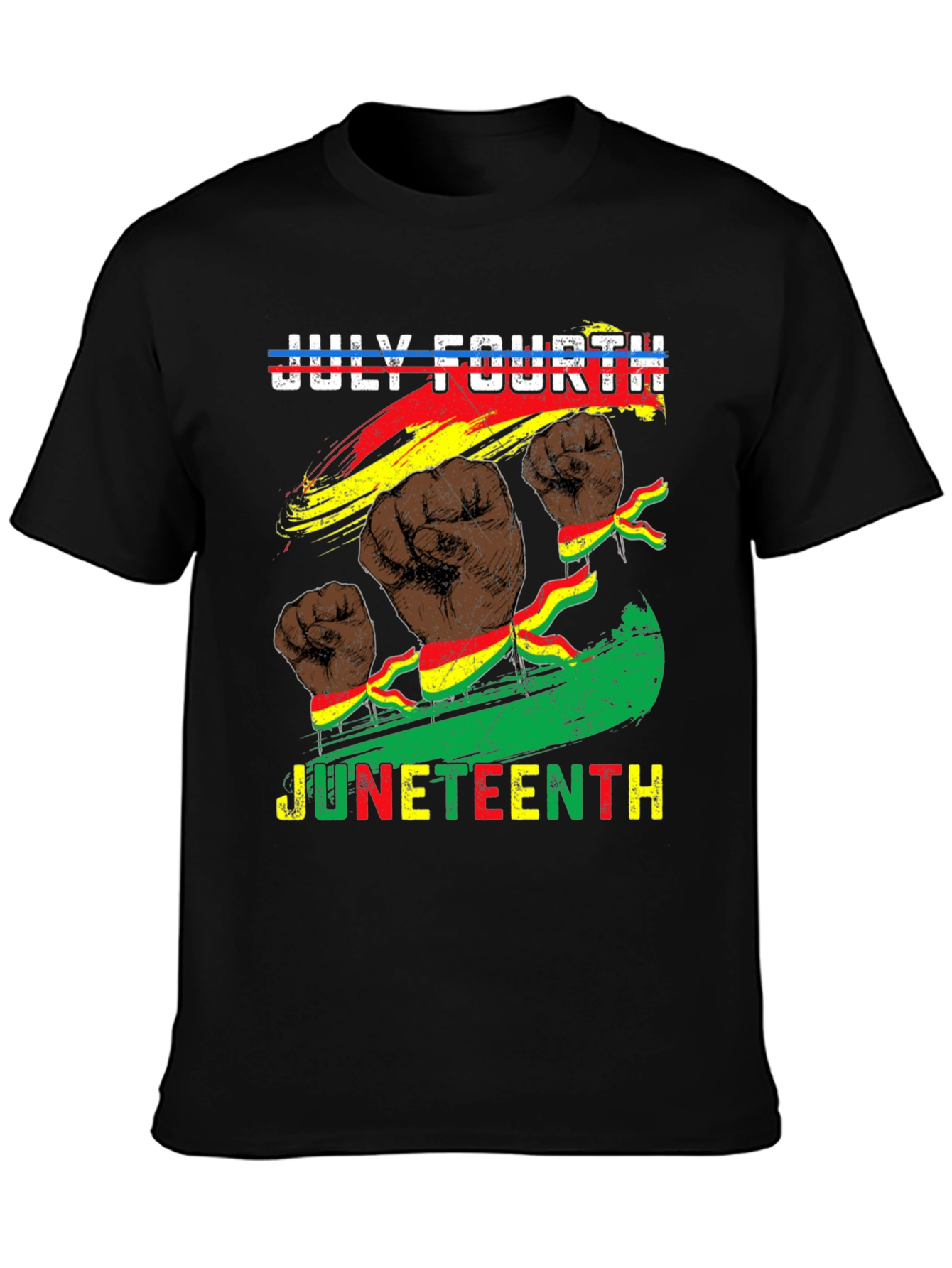 July Fourth Juneteenth Fist T-Shirt