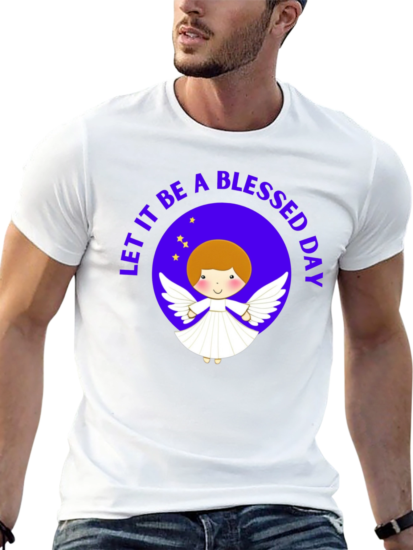 Blessed Day Angel Graphic T-Shirt