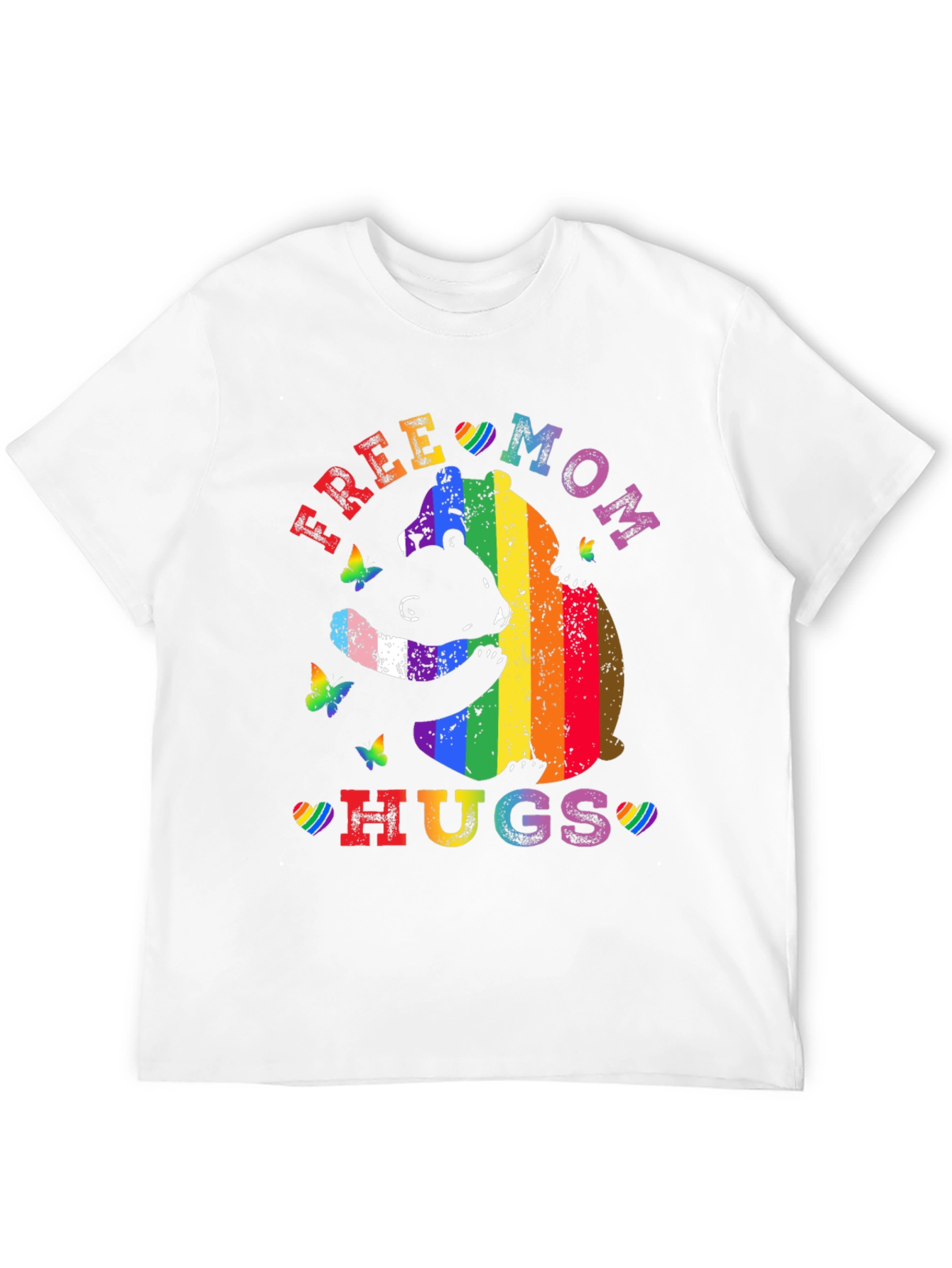 Free Mom Hugs Rainbow Bear T-Shirt