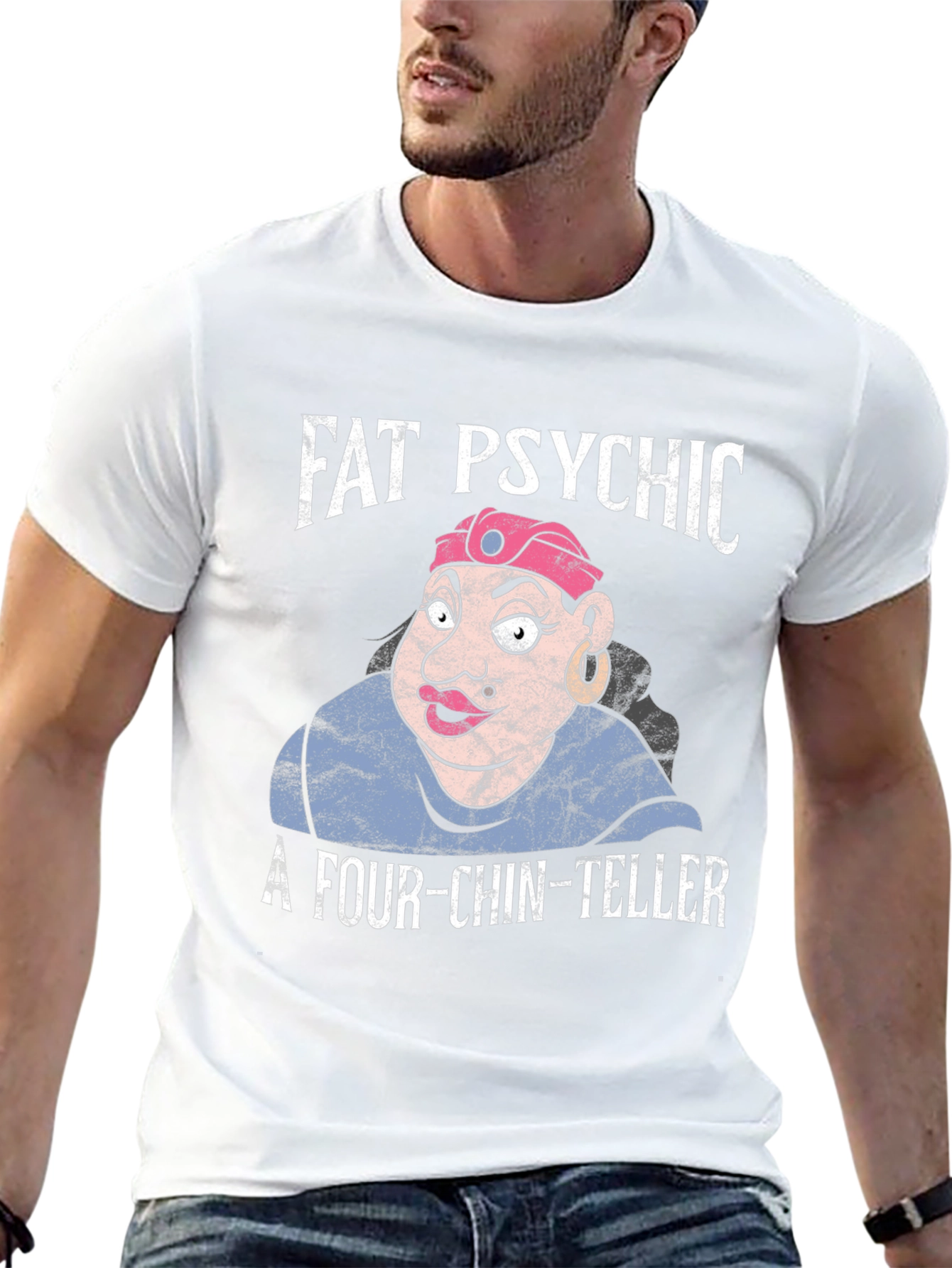 Fat Psychic Four-Chin-Teller Novelty T-Shirt