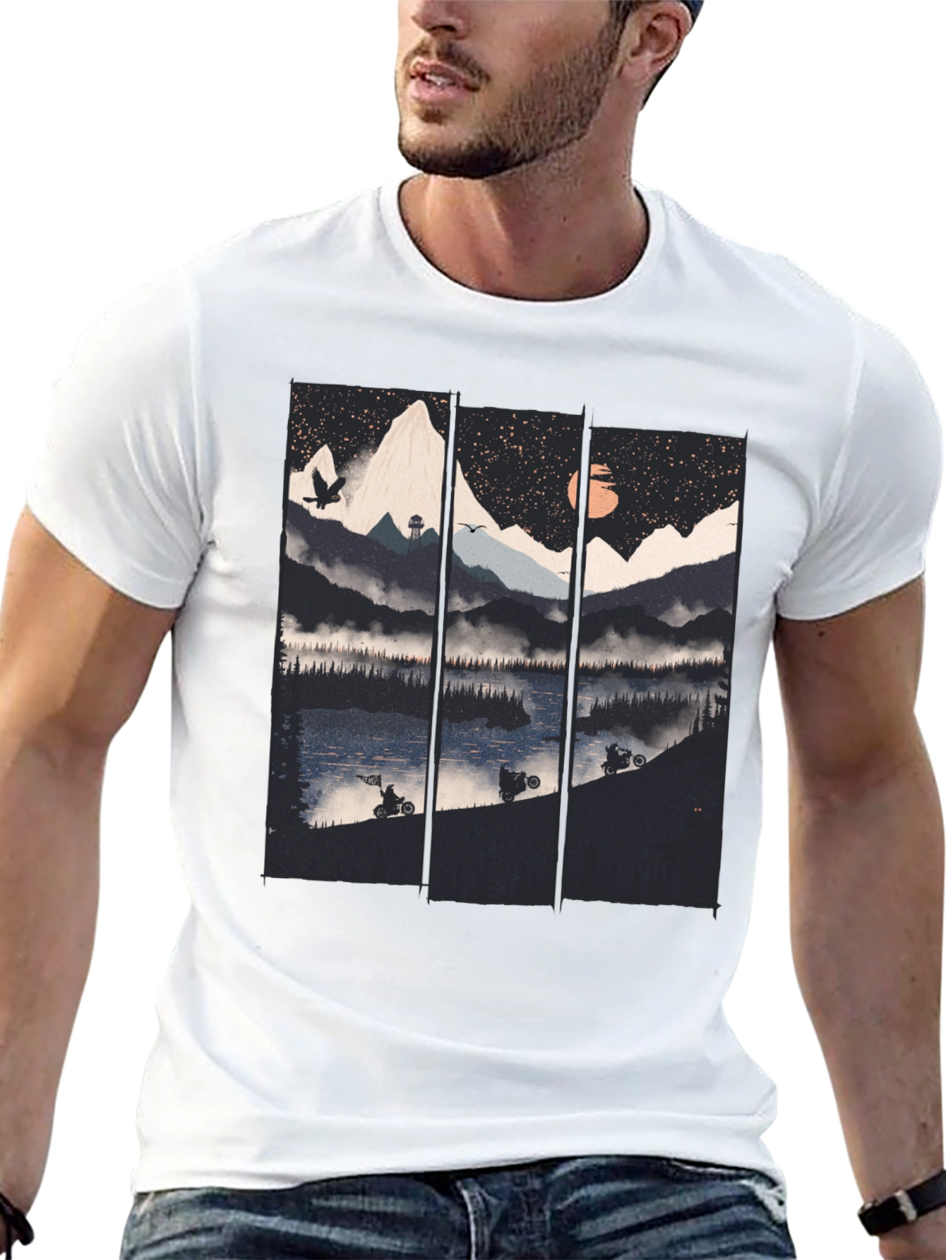 Mountain Lake Motorbike T-Shirt