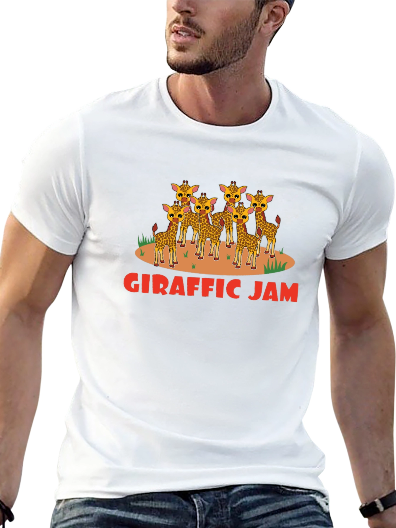 Giraffe Jam T-Shirt - Funny Animal Graphic Tee