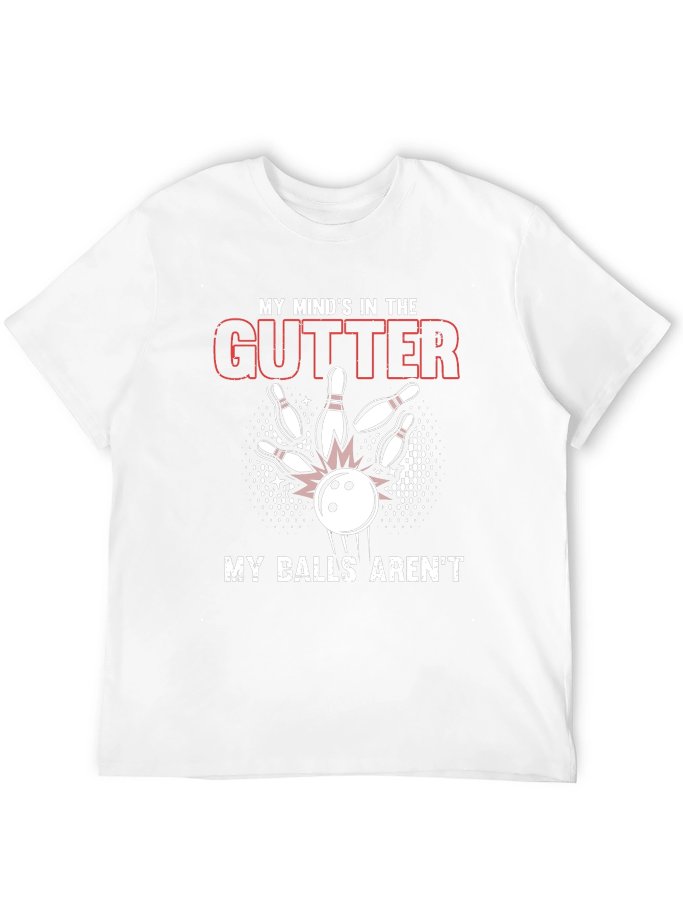 Funny Bowling T-Shirt - Mind In The Gutter