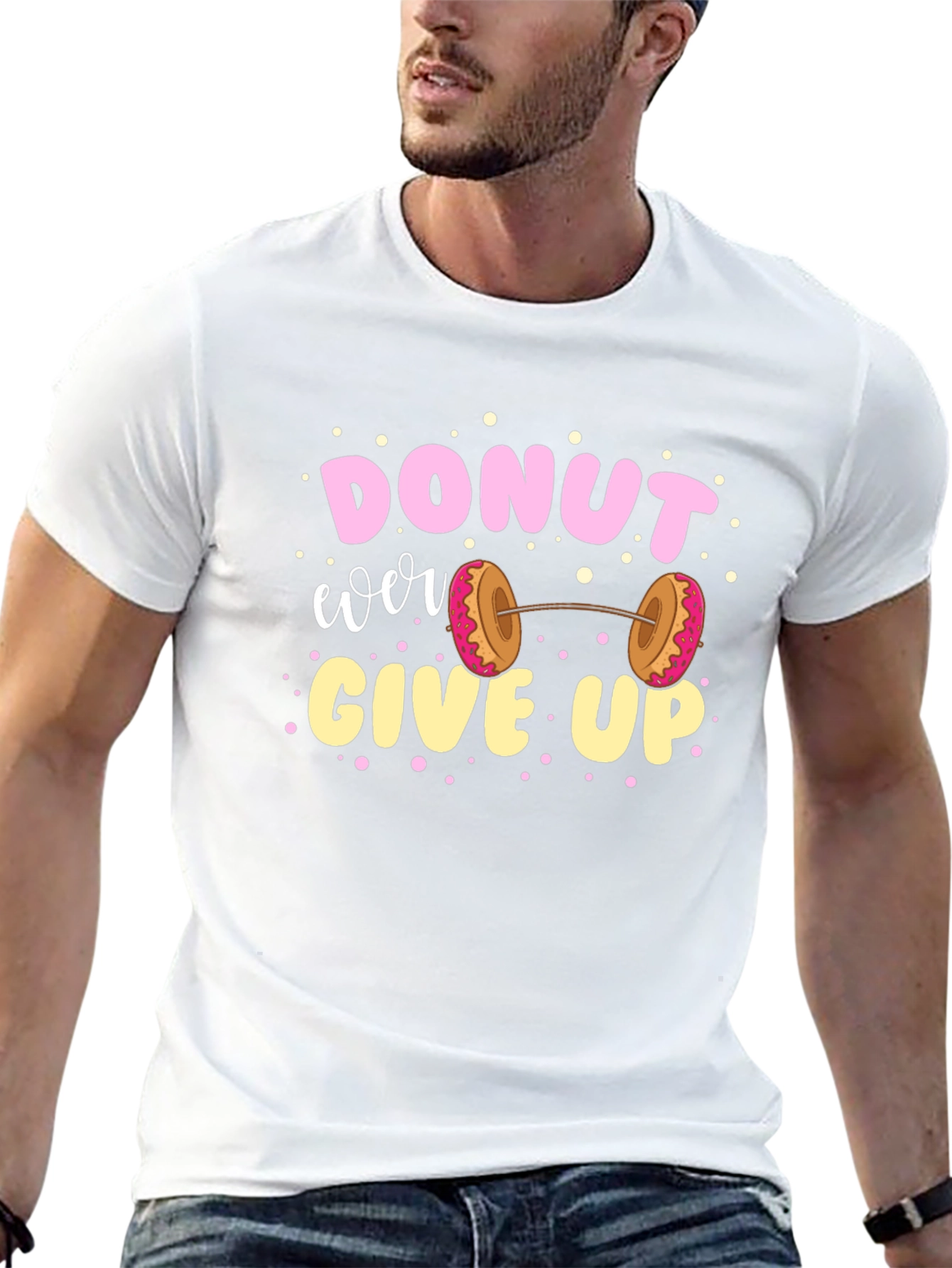 Donut Ever Give Up Graphic T-Shirt