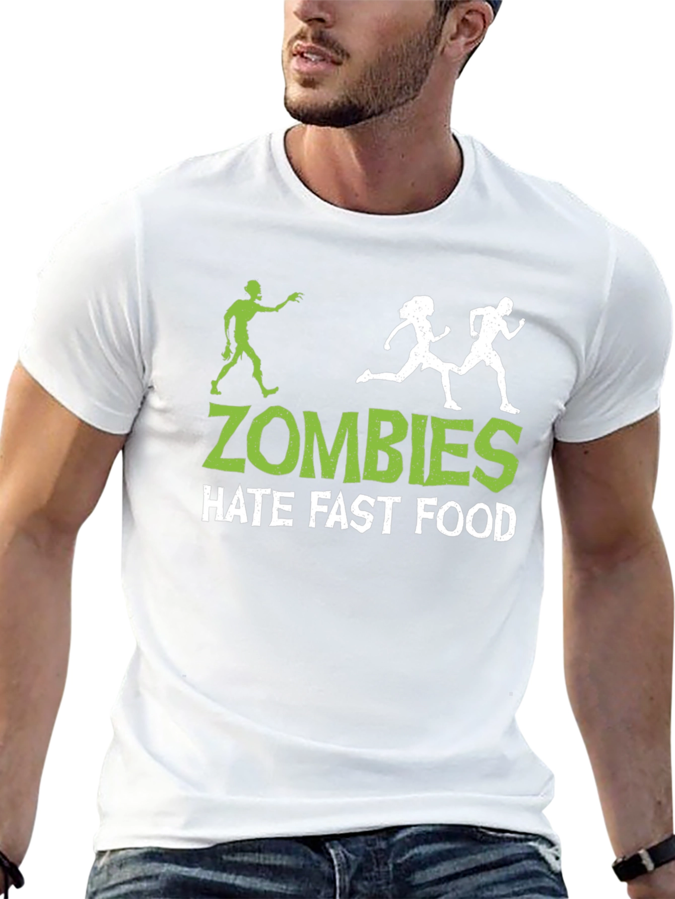 Zombies Hate Fast Food Graphic Tee