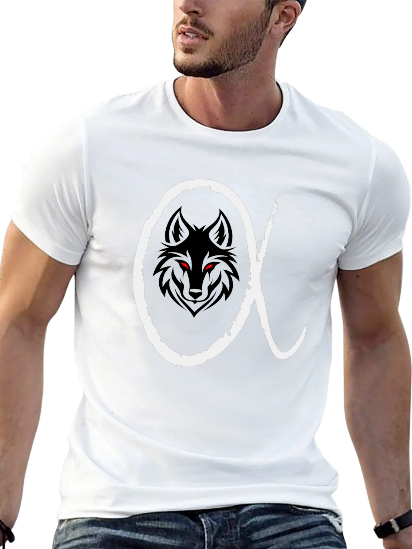 Alpha Wolf Graphic T-Shirt - Mens Black Tee