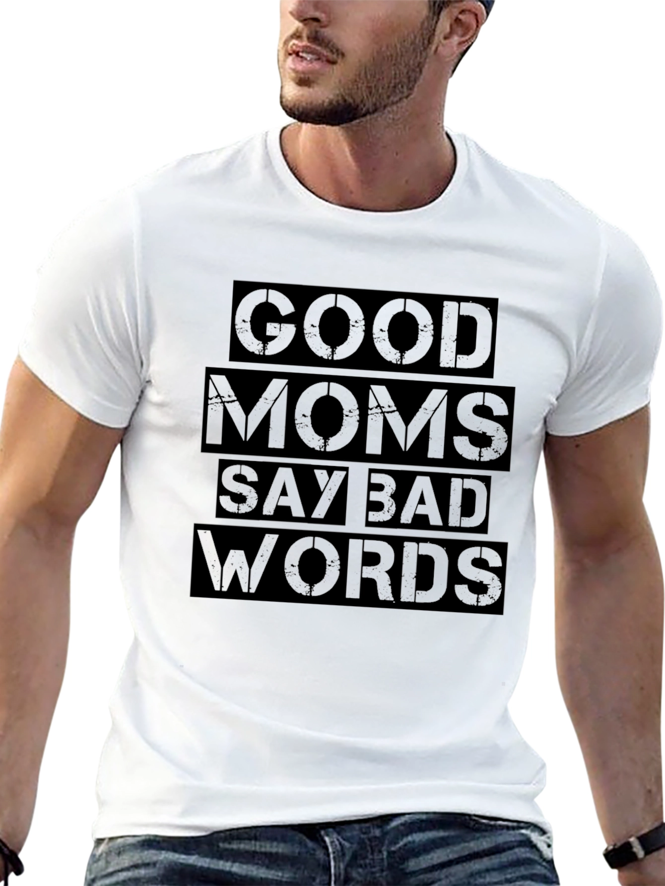 Good Moms Say Bad Words Black T-Shirt