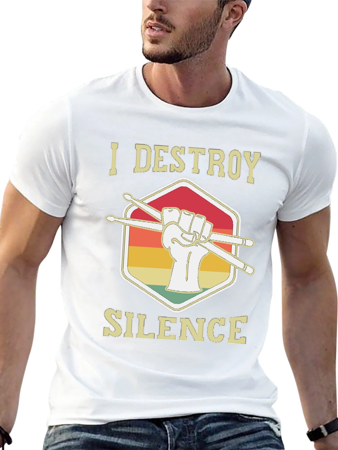 I Destroy Silence Drummer T-Shirt
