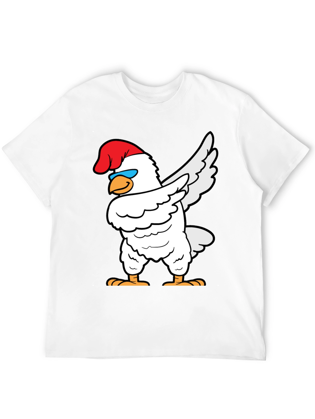 Dabbing Chicken Graphic Tee - Funny Bird T-Shirt