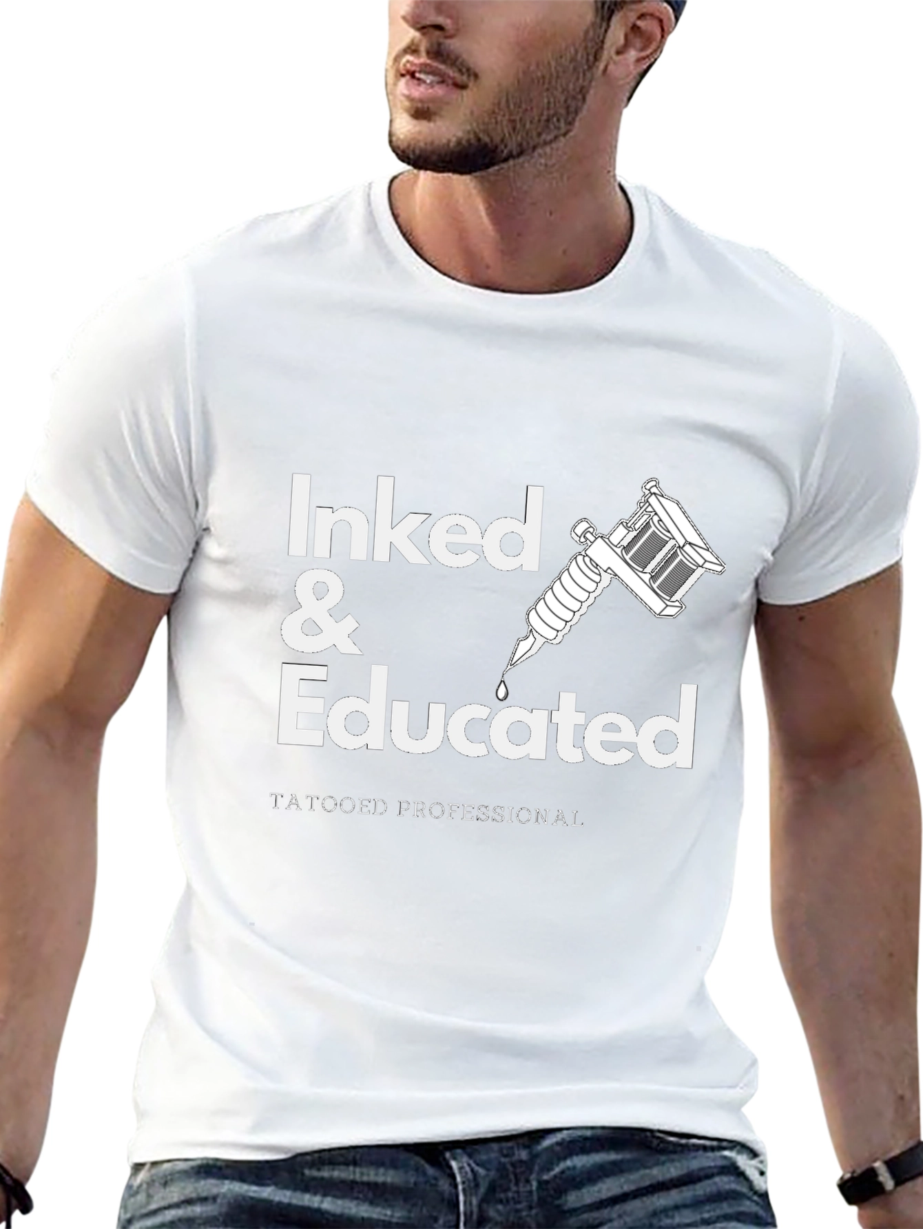 Inked & Educated Tattooed Professional Graphic T-Shirt