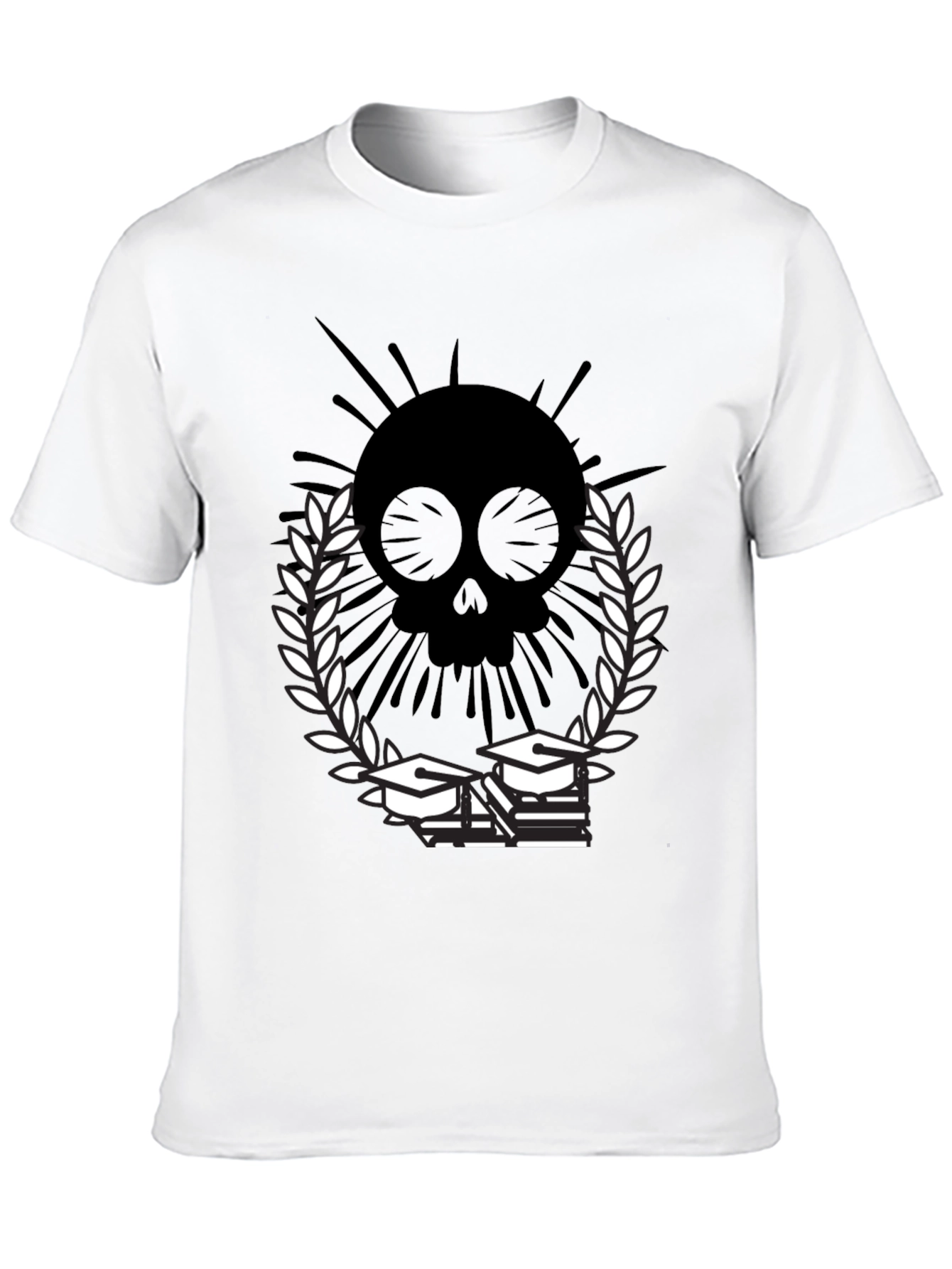 Skull Grad T-Shirt - Academic Style