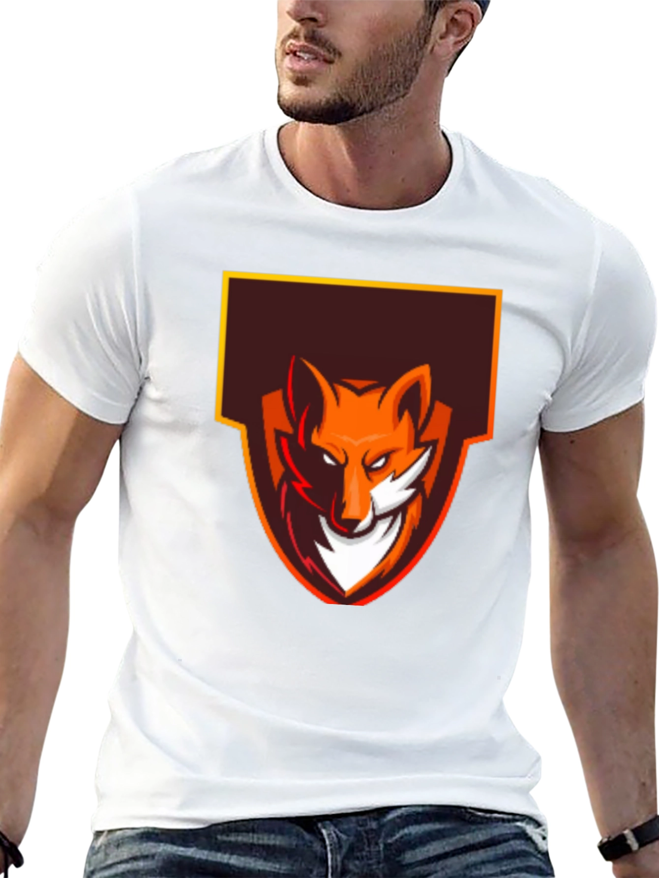 Fox Logo Graphic Tee - Black Cotton Blend