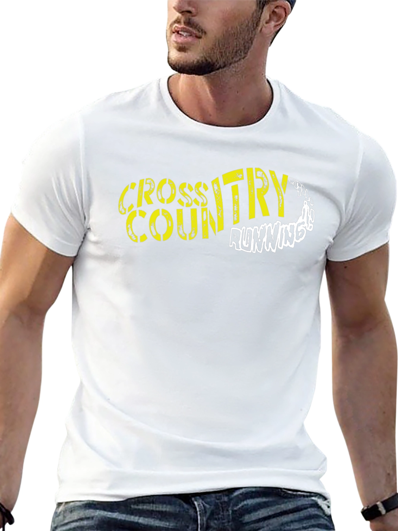 Cross Country Running Black Graphic Tee