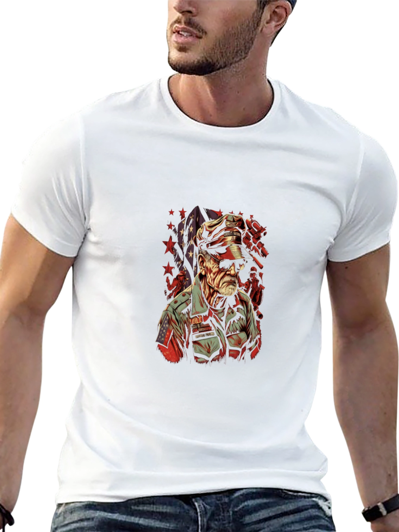 Patriotic Veteran Graphic T-Shirt