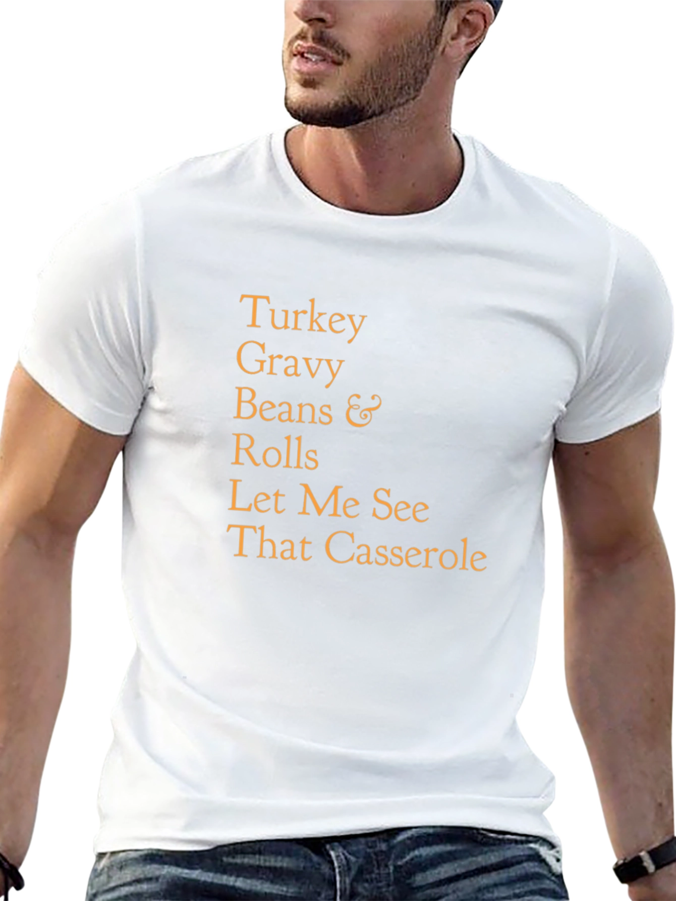 Thanksgiving Food List T-Shirt - Black