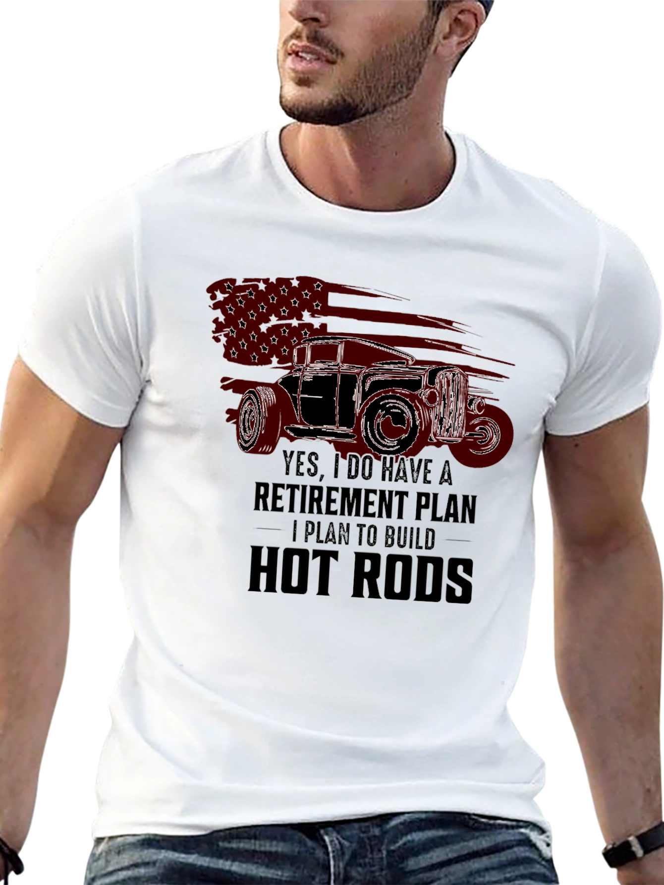 Hot Rod Retirement Plan T-Shirt - Classic Car Design