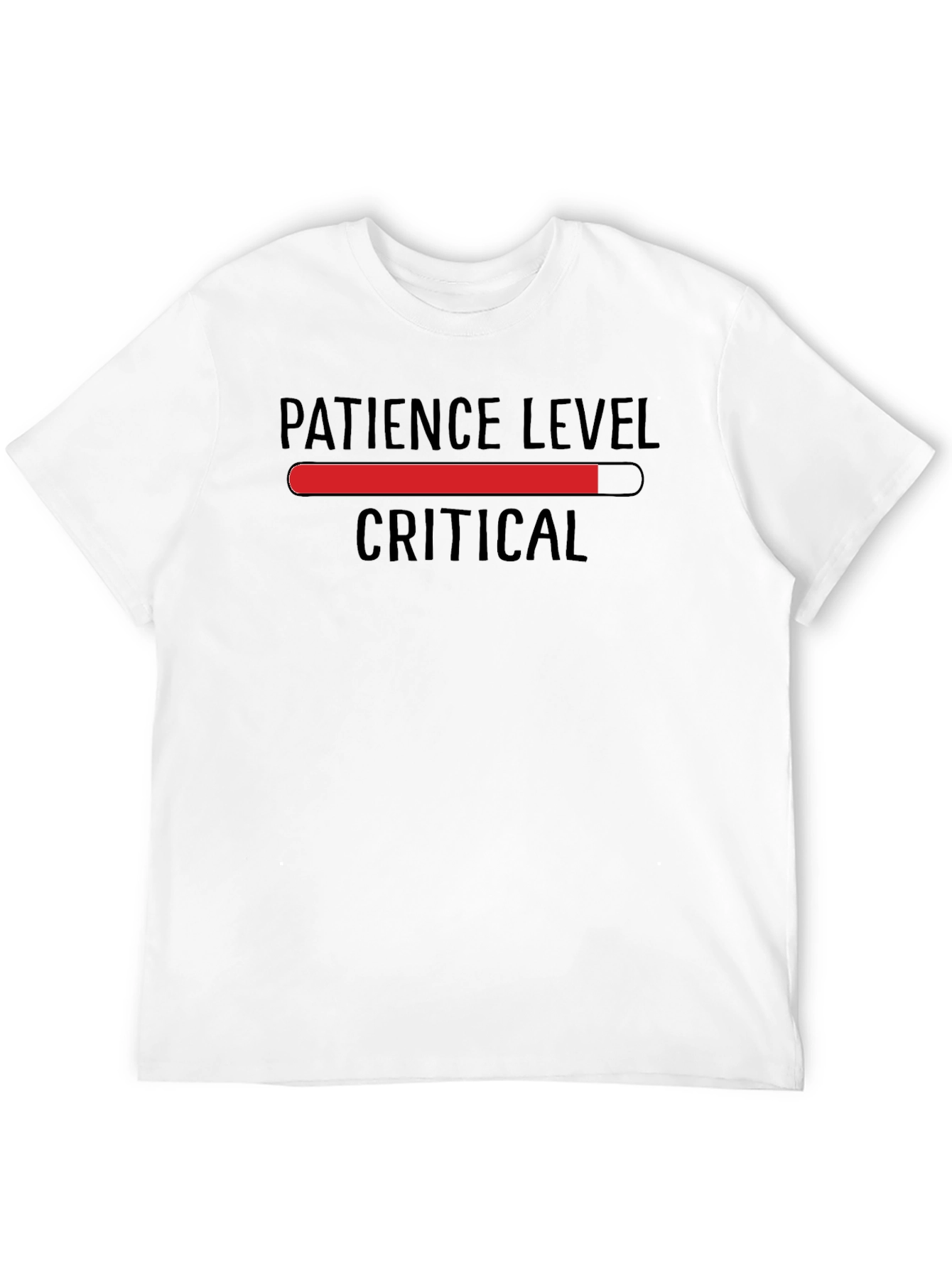 Patience Level Critical Graphic Tee - Black