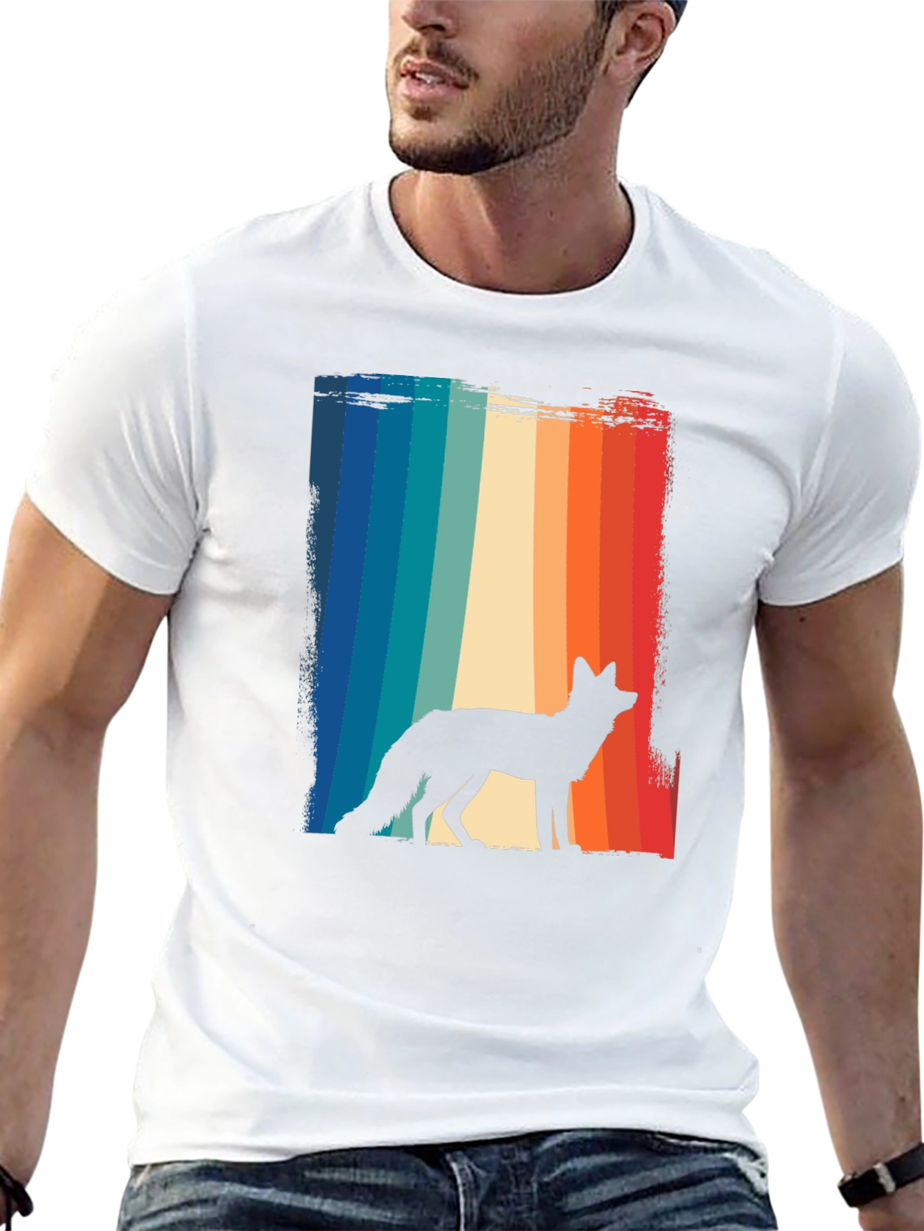 Retro Fox Silhouette Graphic Tee
