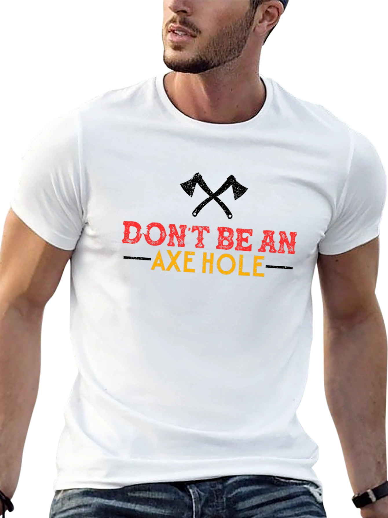 Dont Be An Axe Hole Graphic Tee - Black