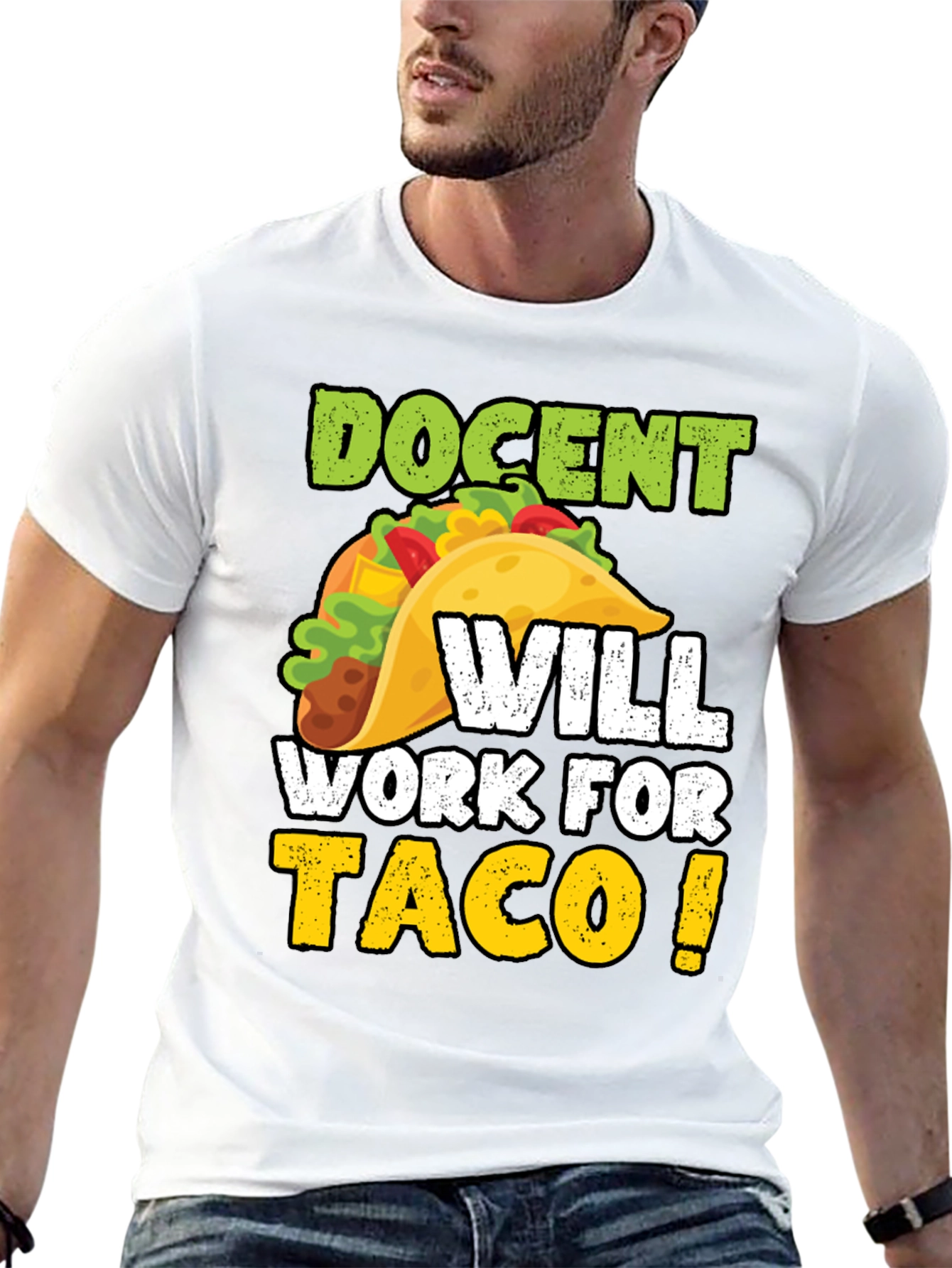 Docent Will Work For Tacos Graphic Tee