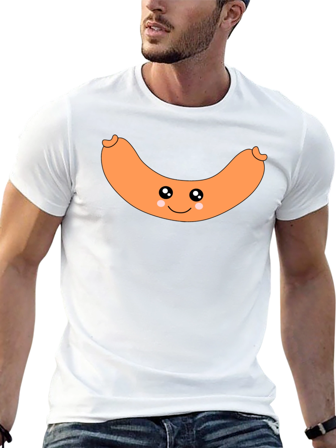 Kawaii Sausage T-Shirt - Funny Foodie Tee