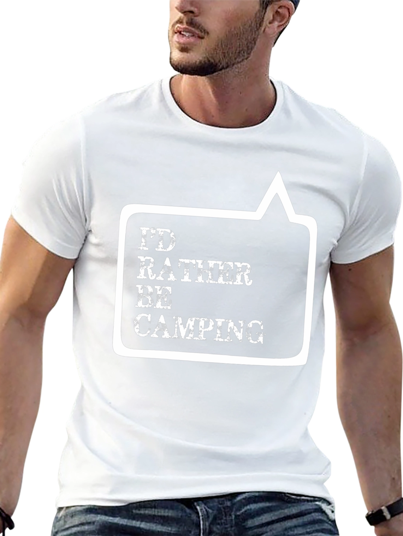 Id Rather Be Camping Graphic Tee - Black