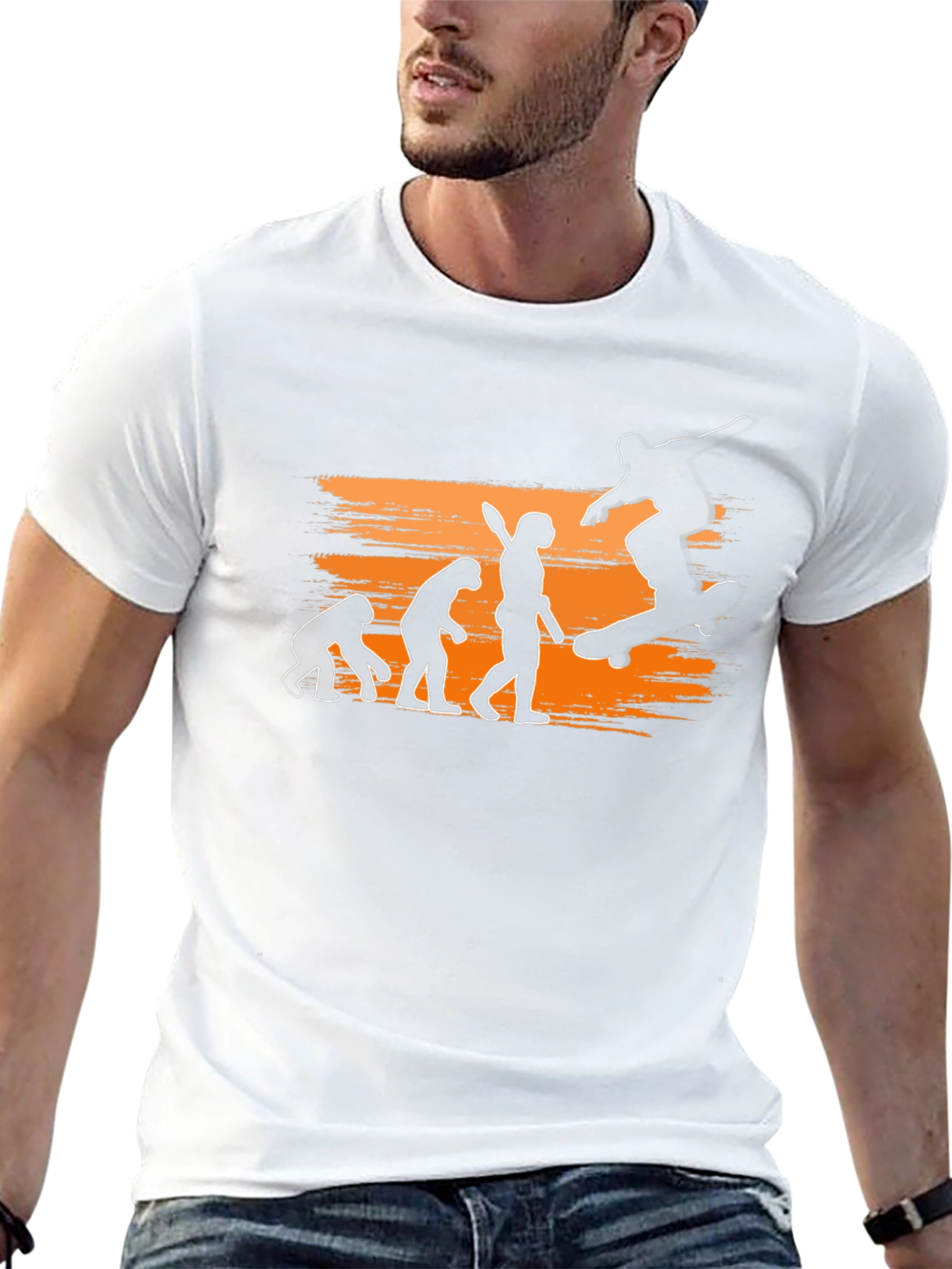 Skateboard Evolution Graphic Tee - Black