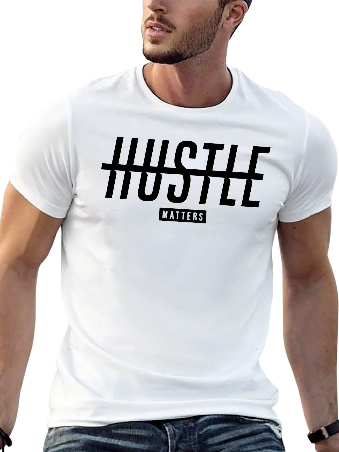 Hustle Matters Black Graphic Tee