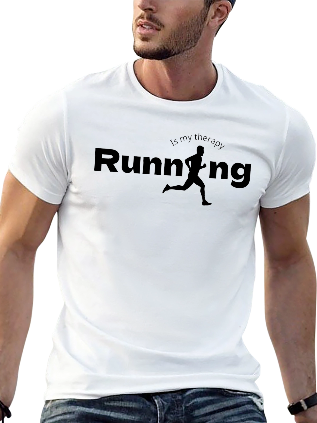 Running Is My Therapy Graphic Tee