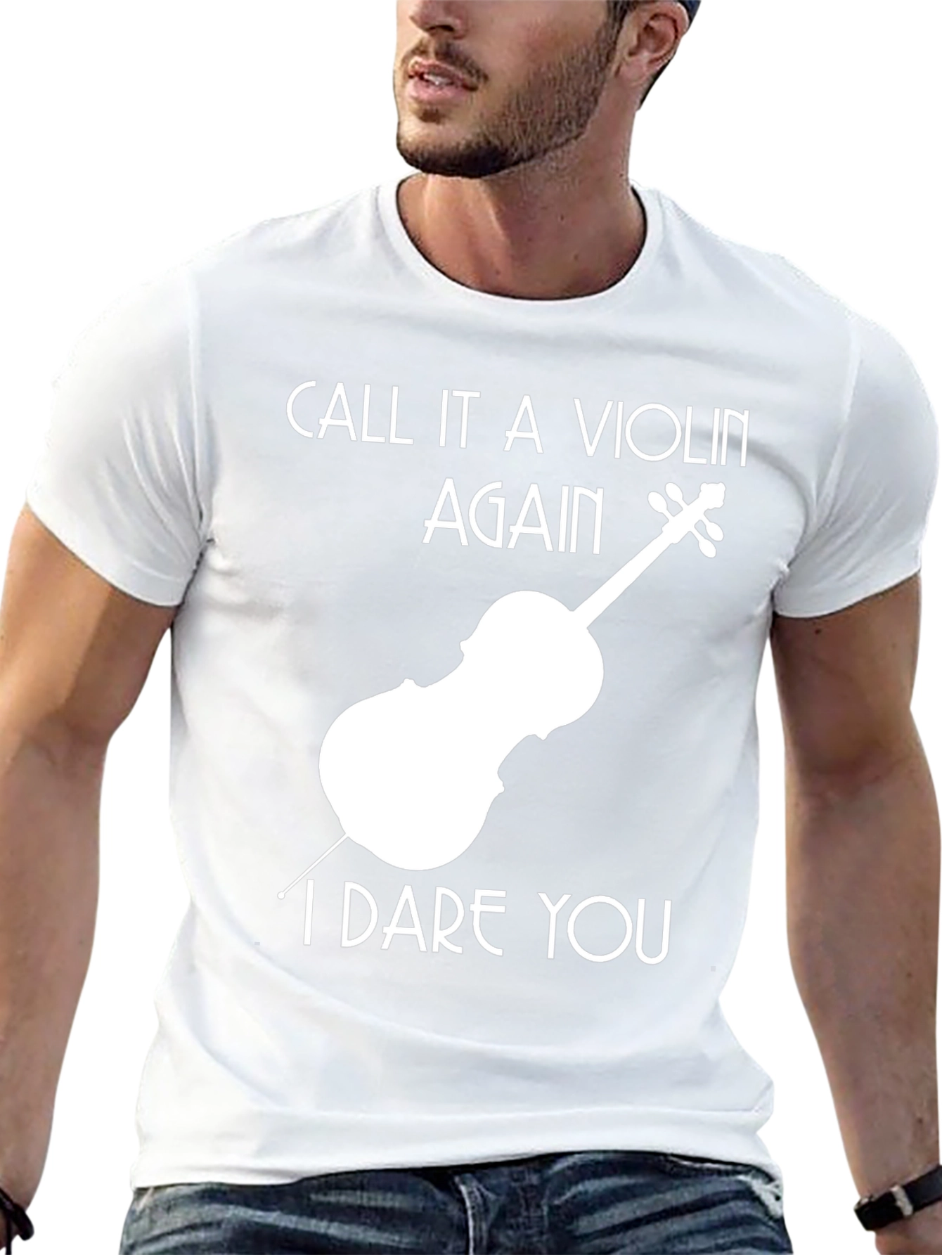 Violin I Dare You Black T-Shirt