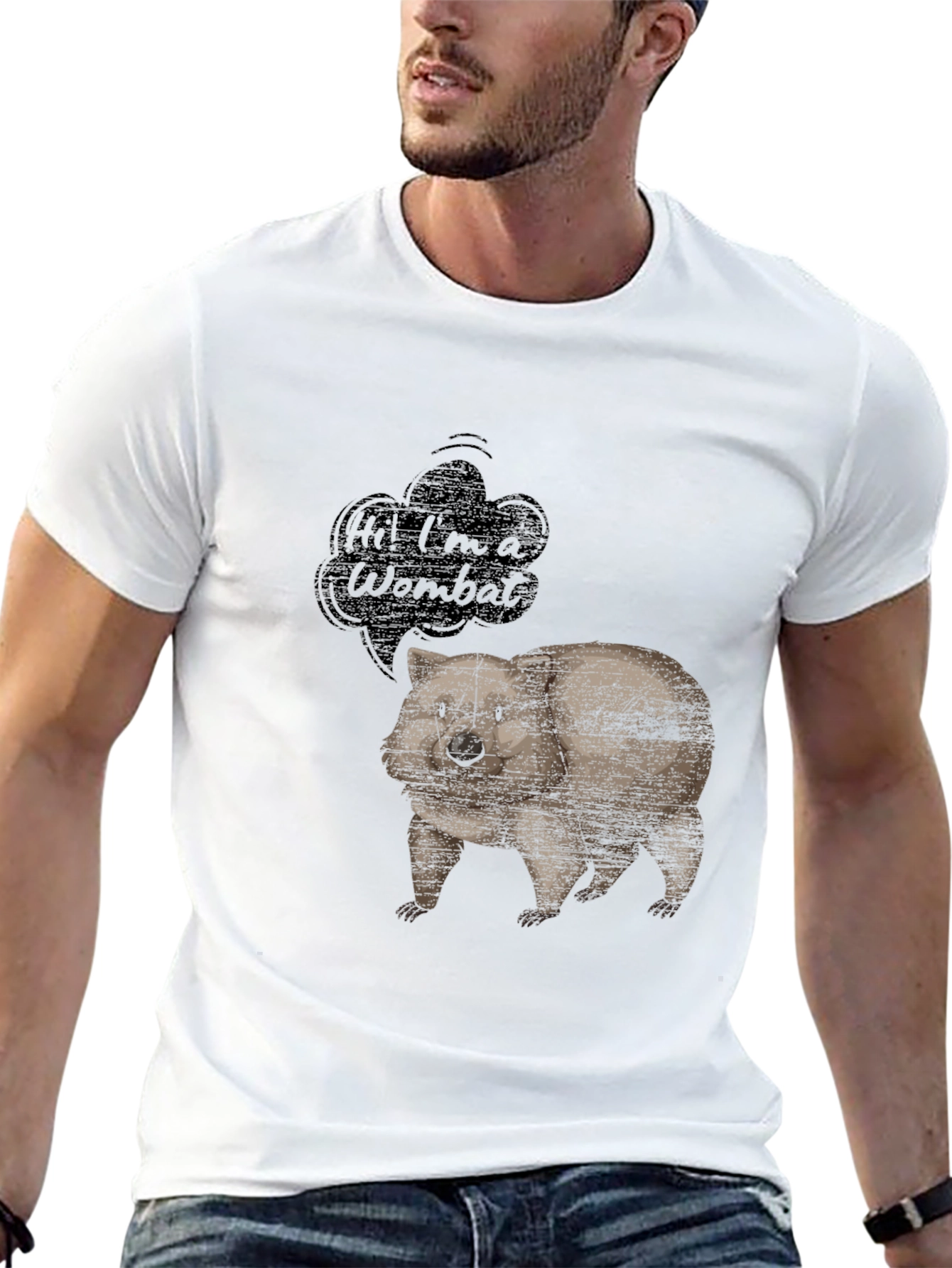 Wombat Graphic Tee - Mens Black T-Shirt