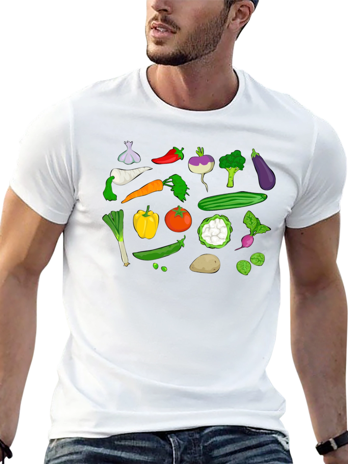 Vegetable Graphic T-Shirt - Fresh Produce Design