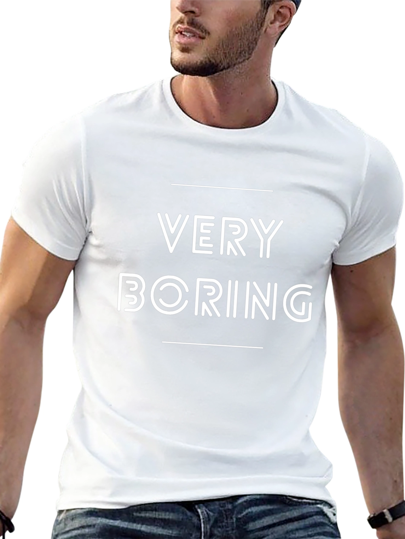 Very Boring Graphic Black T-Shirt