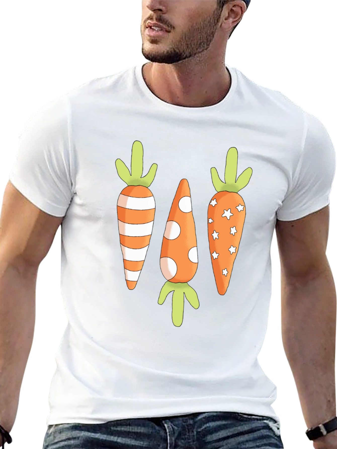 Carrot Print Tee - Easter Holiday T-Shirt