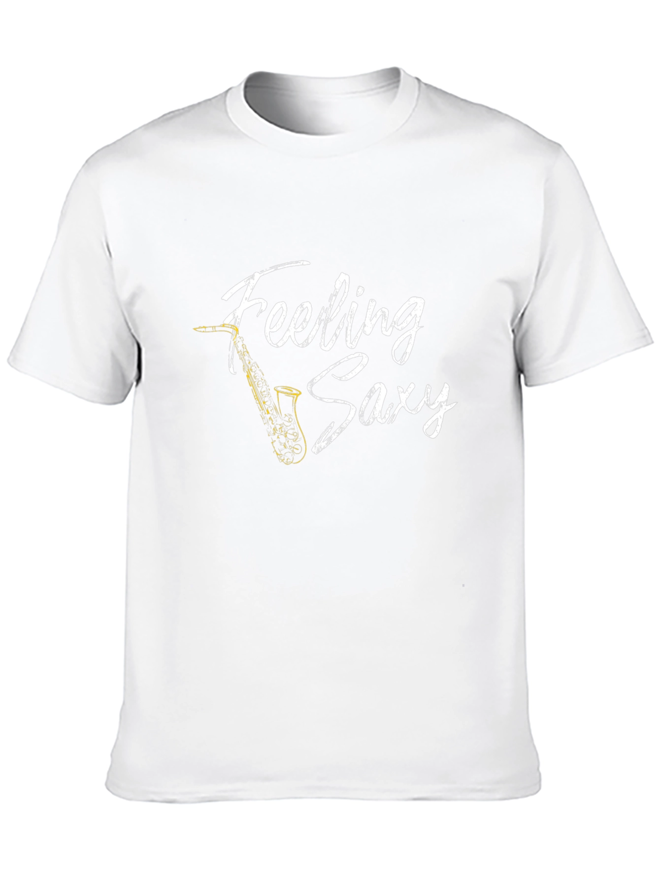 Feeling Saxy T-Shirt - Mens Black Cotton Tee