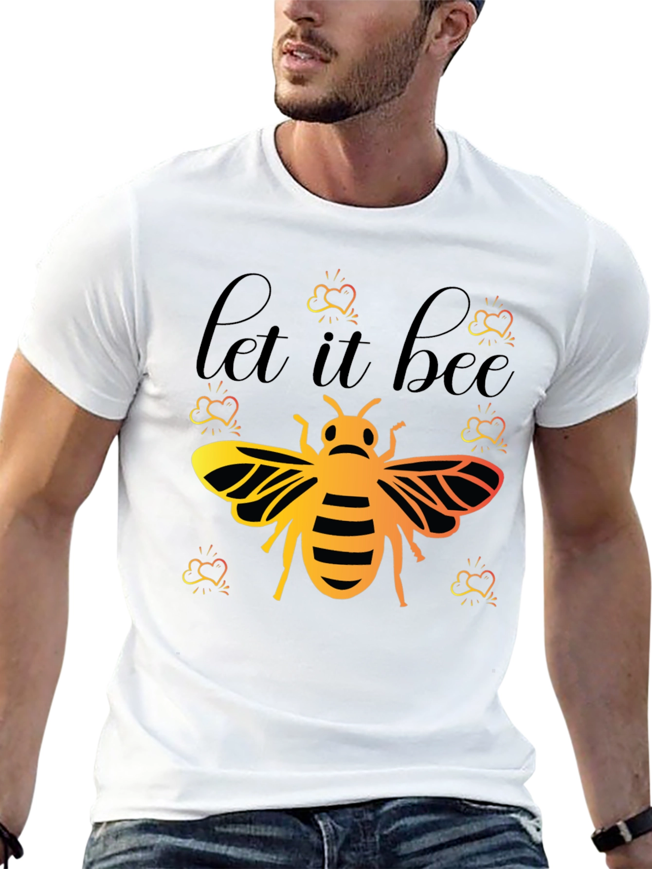 Let It Bee Graphic Tee - Trendy Honeybee Design