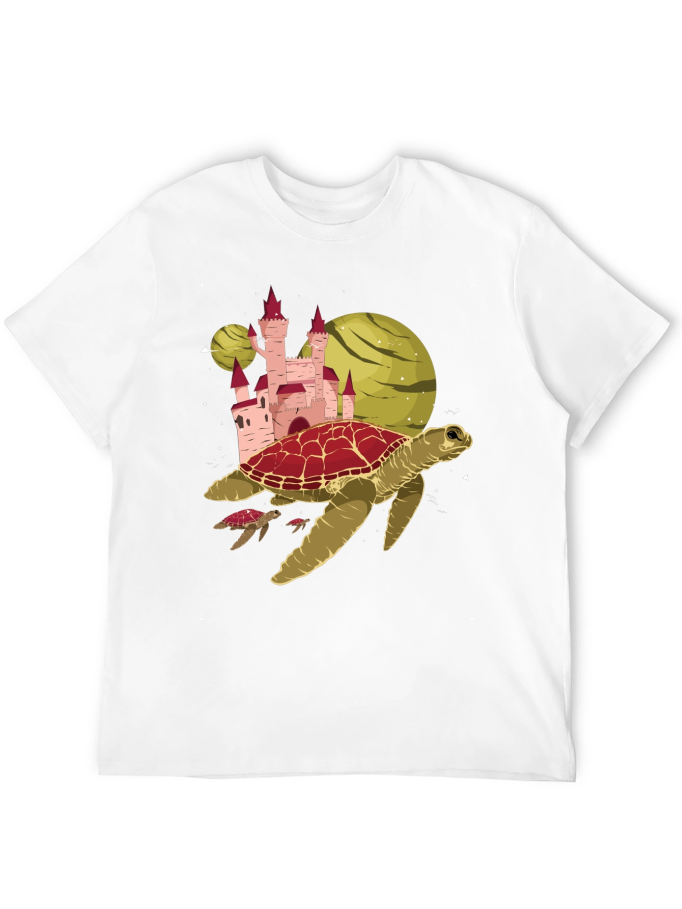 Turtle Planet Castle Black Tee