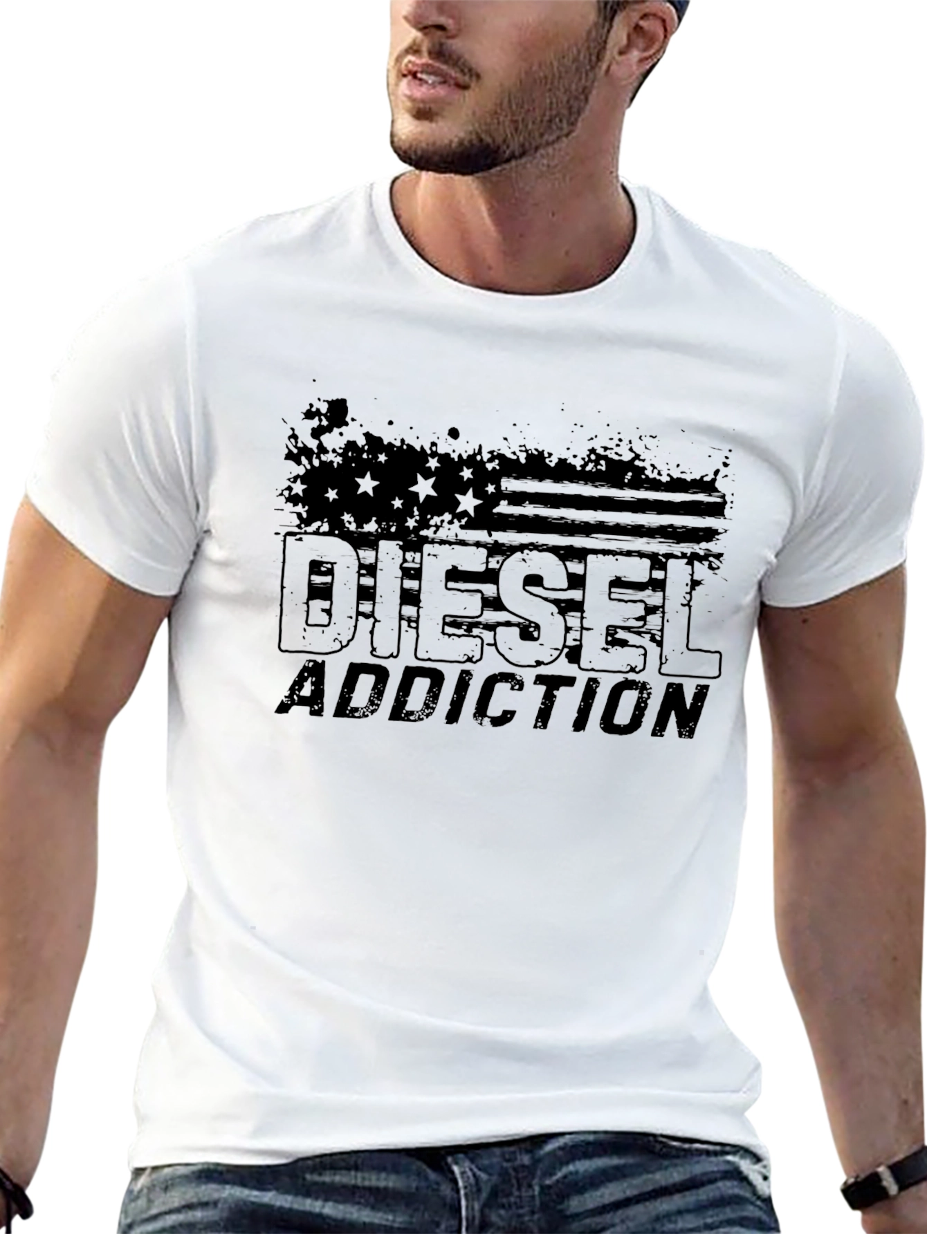 Diesel Addiction Black Graphic T-Shirt