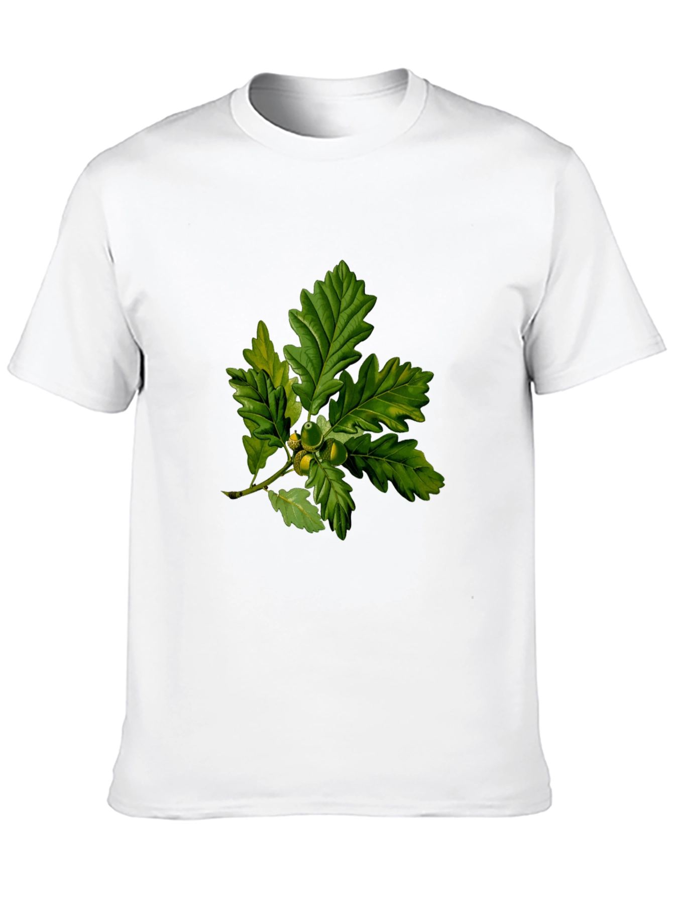 Nature Oak Leaf Graphic Tee - Stylish Botanical Print