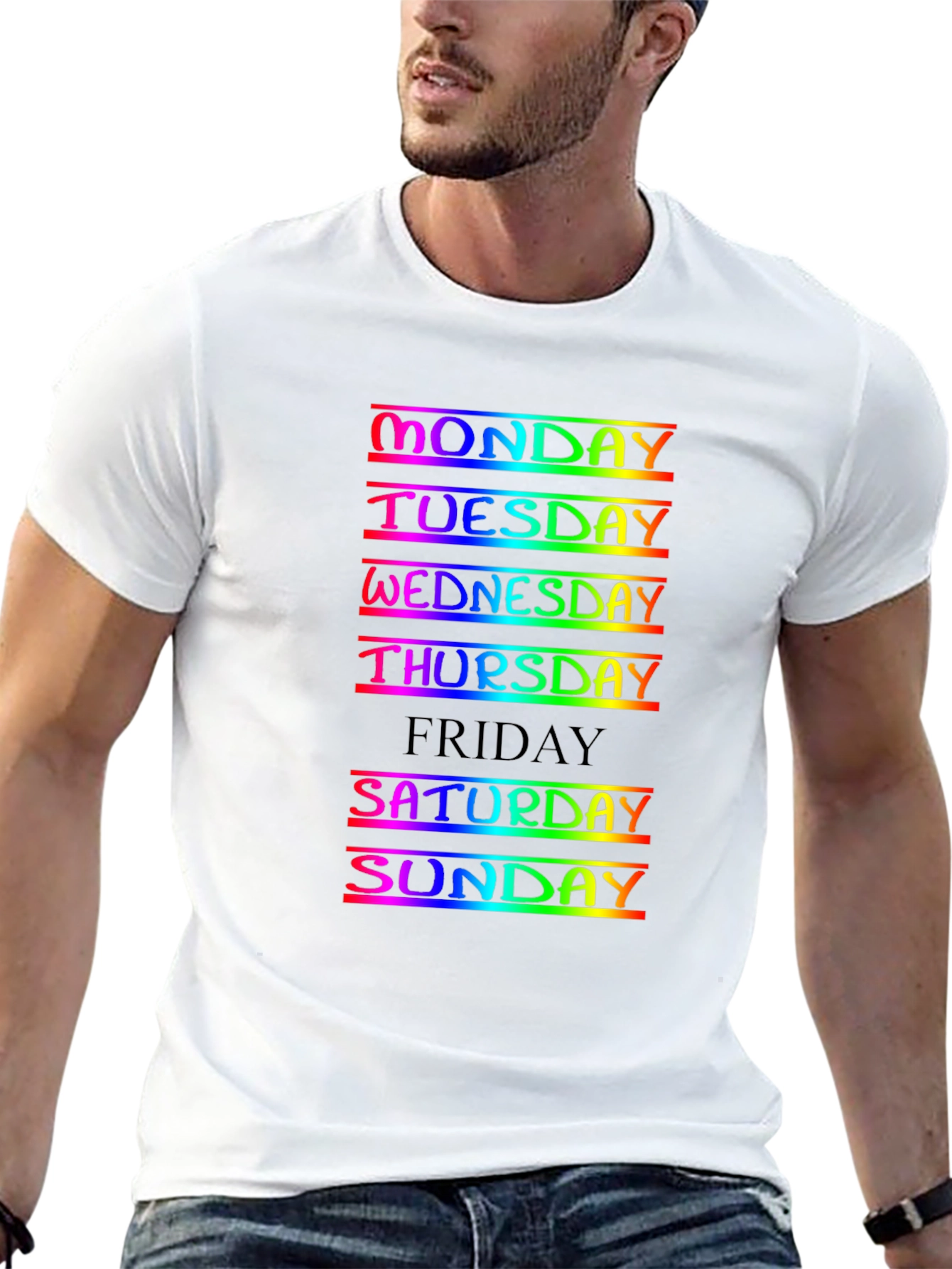 Days of the Week Rainbow Tee - Everyday Wear