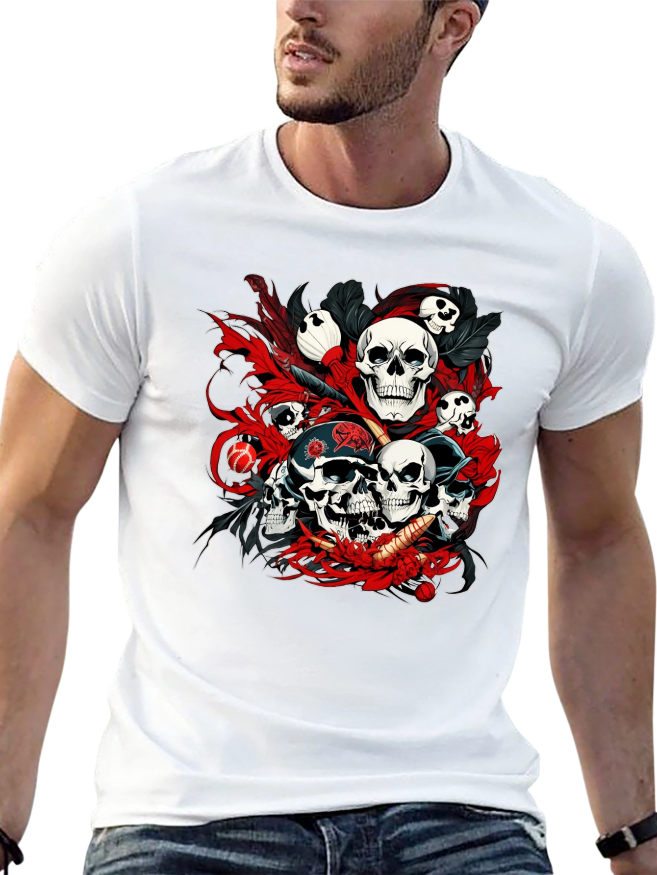Skull Graphic T-Shirt - Edgy Style