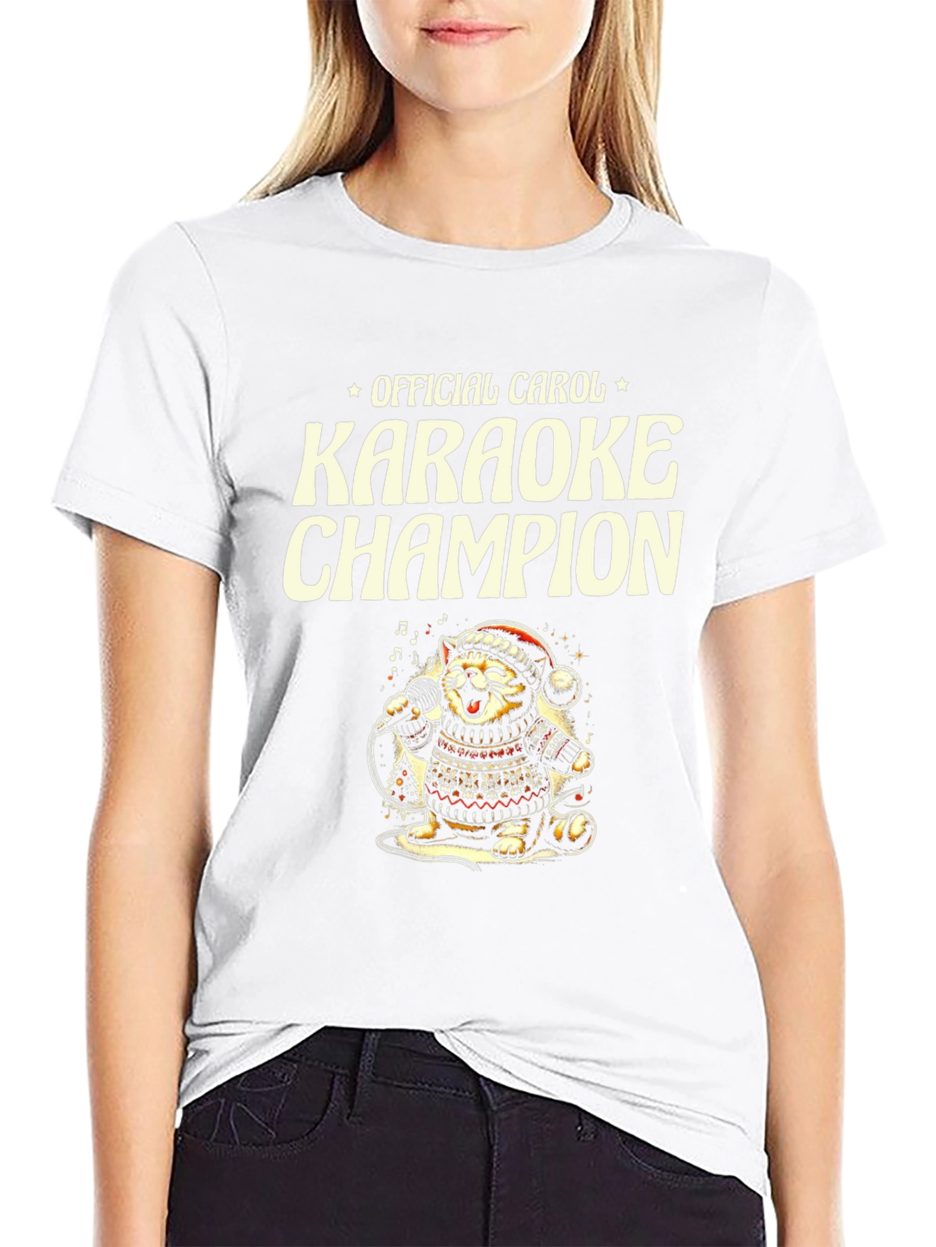 Carol Karaoke Champion Cat Tee