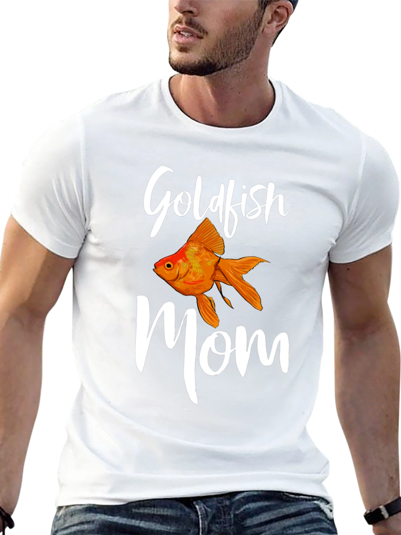 Goldfish Mom Black T-Shirt