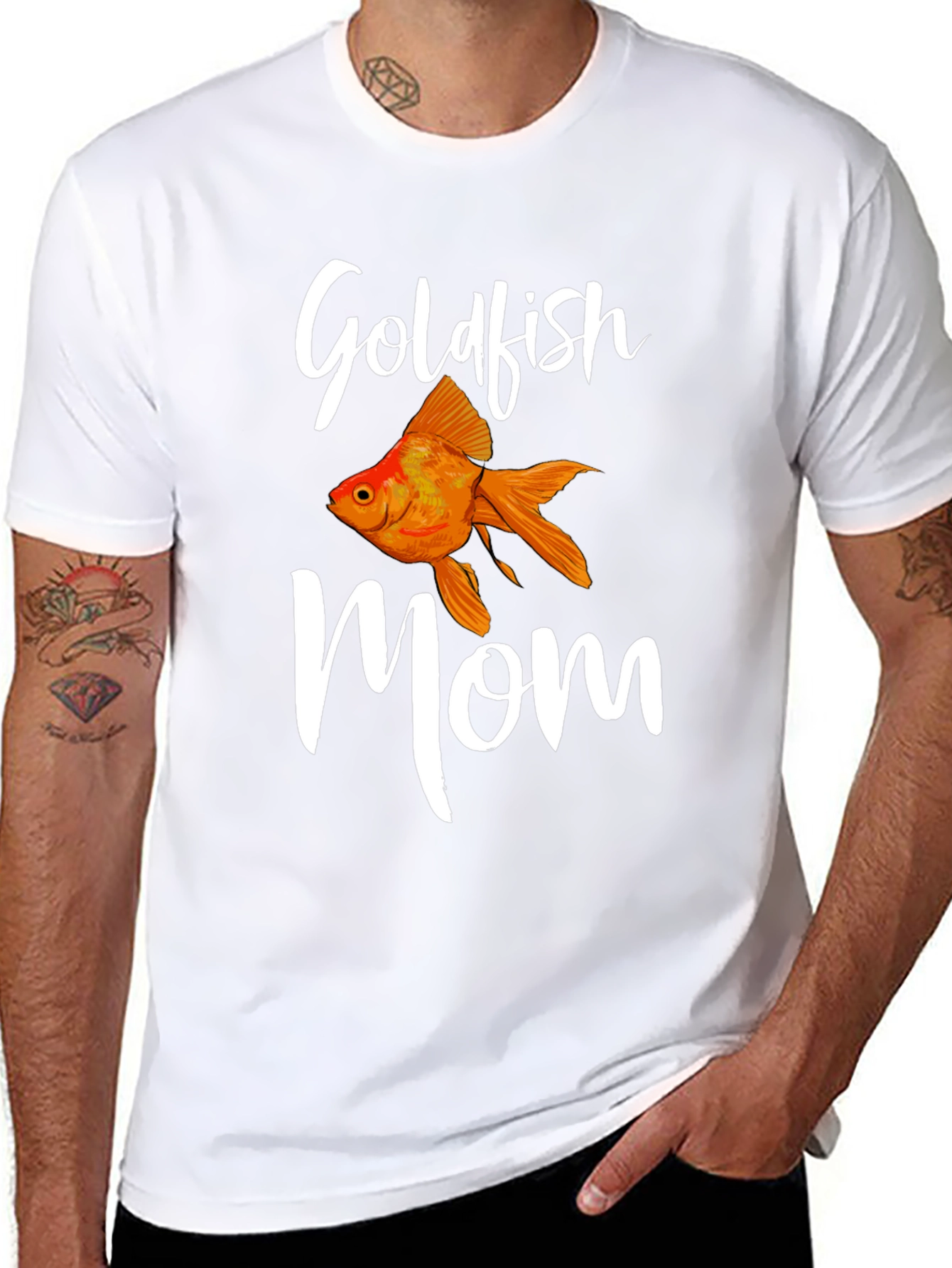 Goldfish Mom Black T-Shirt
