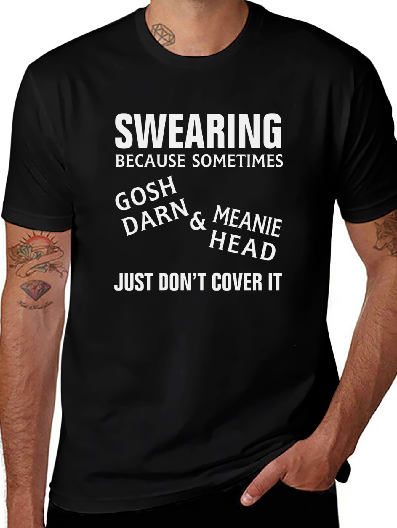 Swearing T-Shirt: Gosh Darn & Meanie Head