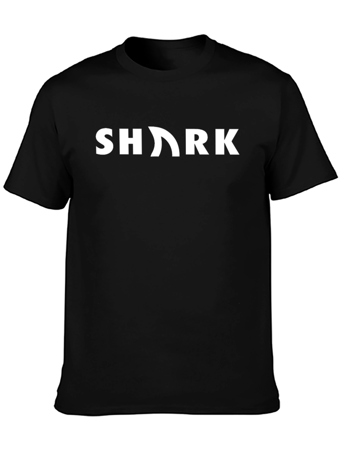 Shark Graphic Tee - Black Cotton T-Shirt