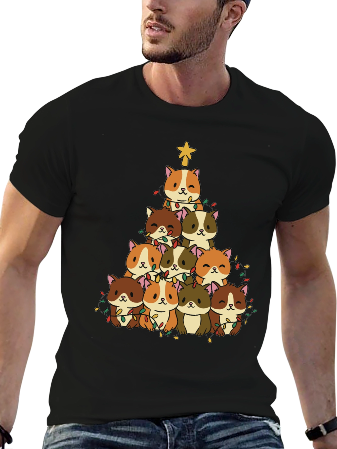 Cute Hamster Christmas Tree T-Shirt