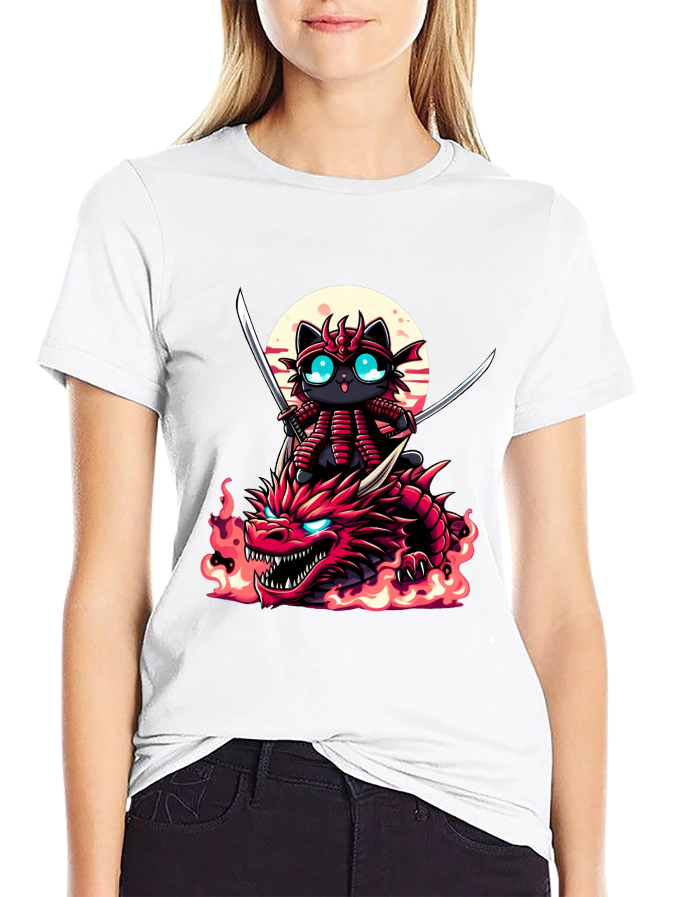 Samurai Cat Dragon T-Shirt